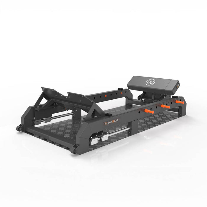back left view of the booty builder dual hip thrust machine