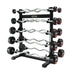 10-Bar Barbell Rack in Black with Barbells
