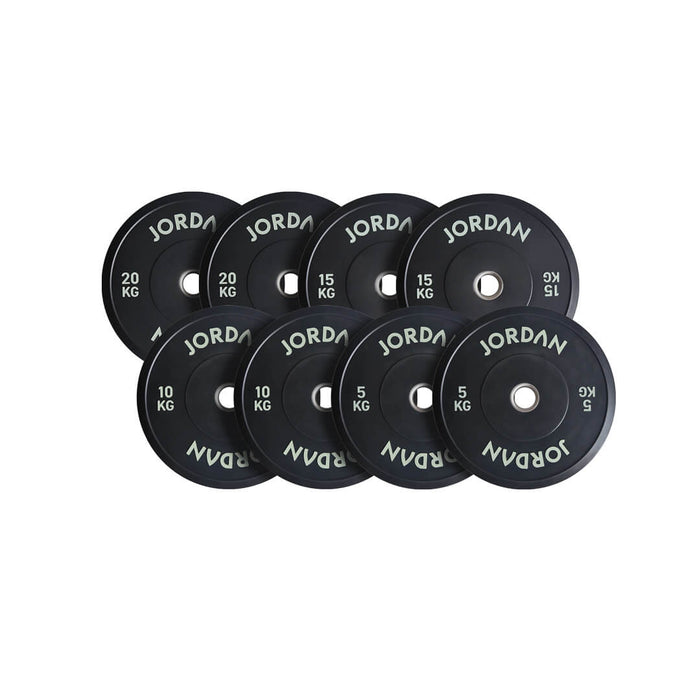 100kg Jordan black rubber bumper weight plate Set