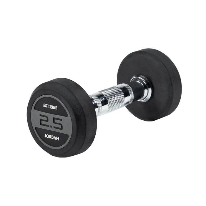 2.5kg Jordan Grey Rubber Dumbbells