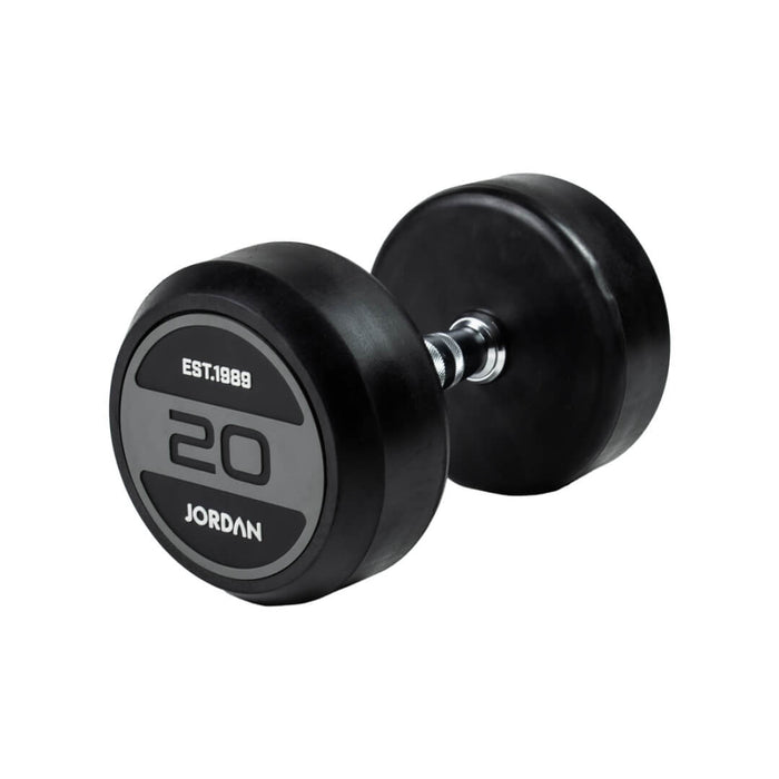 20kg Jordan Grey Rubber Dumbbells
