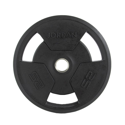 25kg Black JORDAN Rubber Tri-Grip Olympic Weight Plate