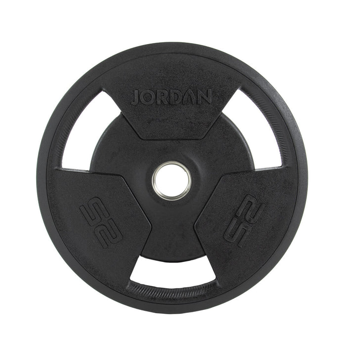 25kg Black JORDAN Rubber Tri-Grip Olympic Weight Plate