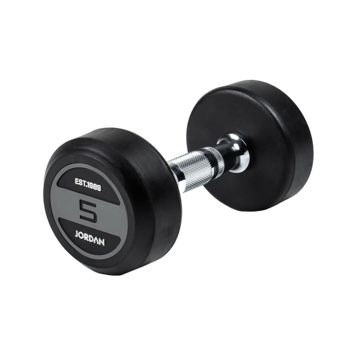 5kg Jordan Grey Rubber Dumbbells