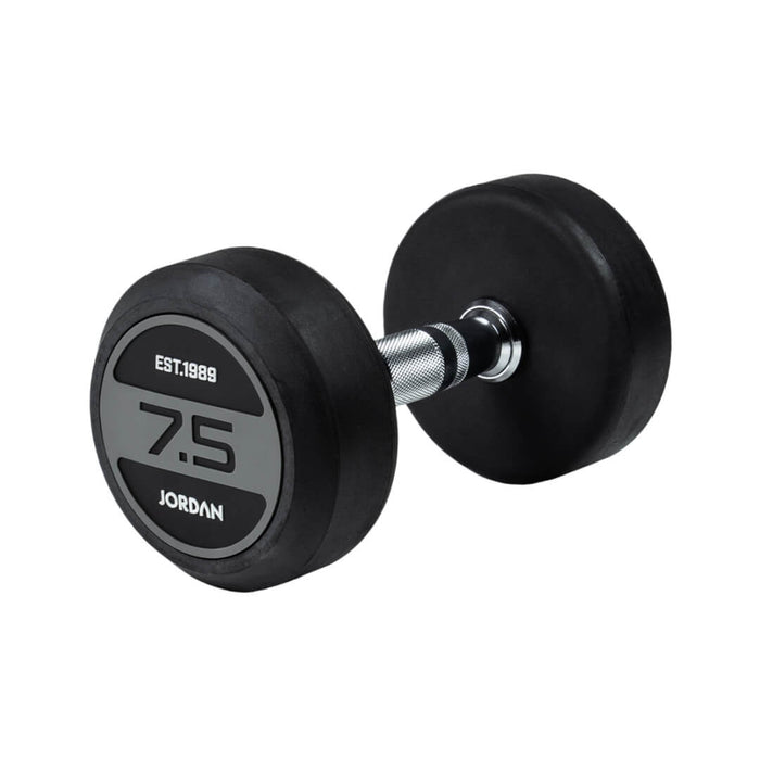 7.5kg Jordan Grey Rubber Dumbbells