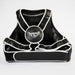 Back view of the hatton boxing bdy preotector pad in black with velcro straps