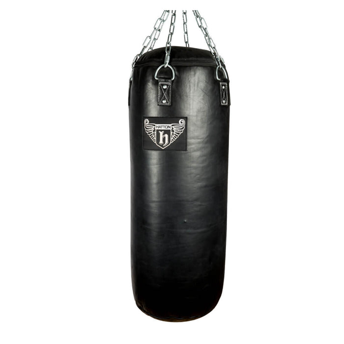 Hatton Boxing Heavy Duty Punch Bag in black with hatton branding