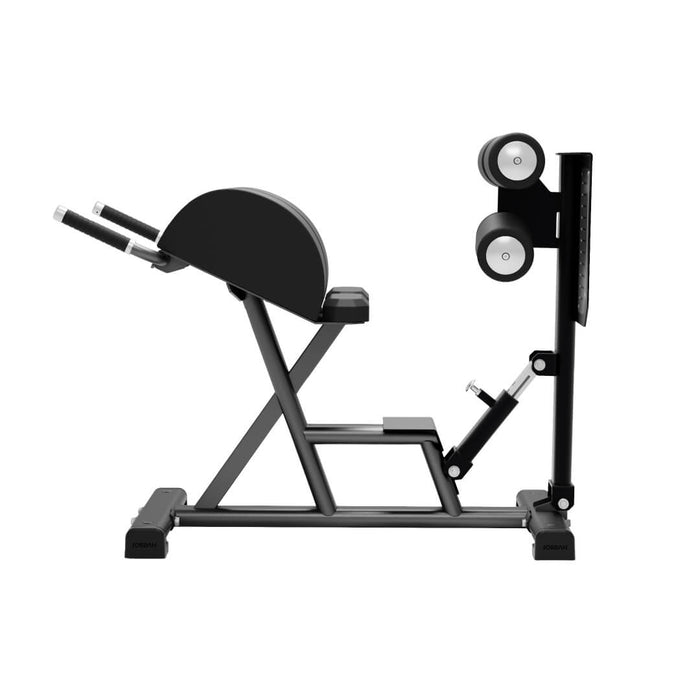 Side view of the jordan glute and hamstring machine in grey