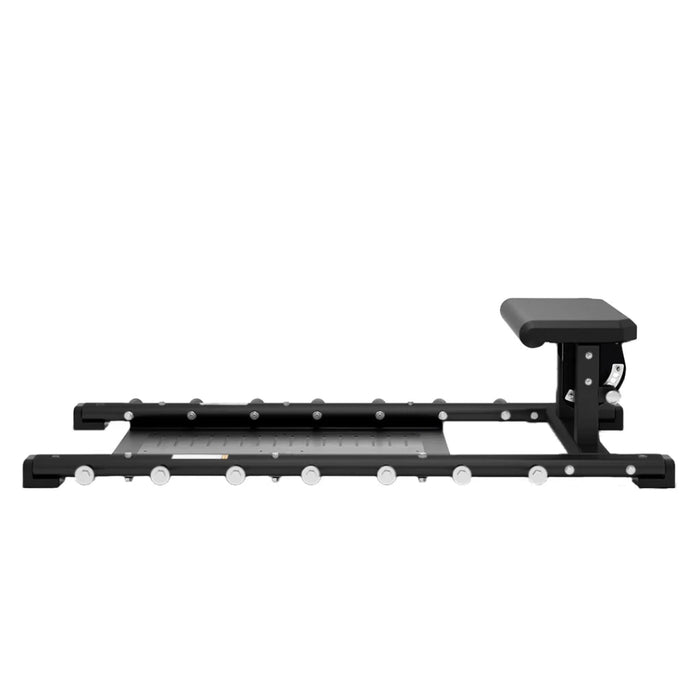 Side angle view of the Jordan glute hip thrust bench in black