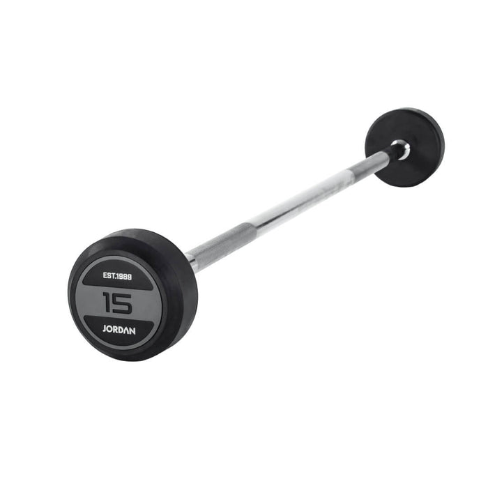 15kg JORDAN Rubber Fixed Straight Barbell
