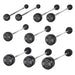 JORDAN Rubber Fixed Straight Barbell Set