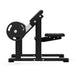 Side view of the jordan seated preacher curl bench in black