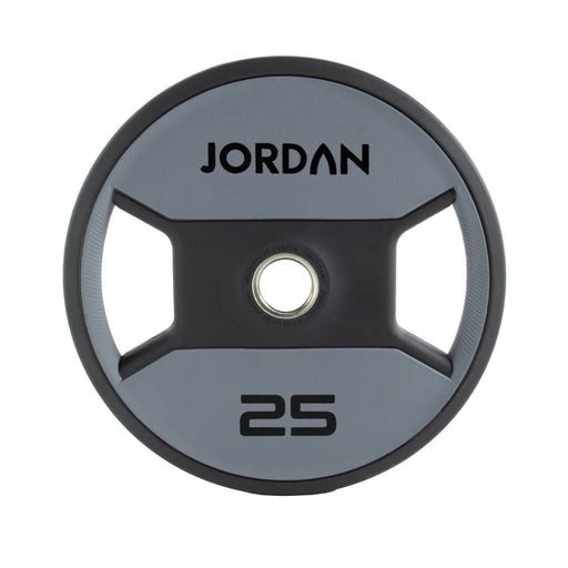 25kg Grey Urethane Dual Grip Olympic Plate with Jordan Branding