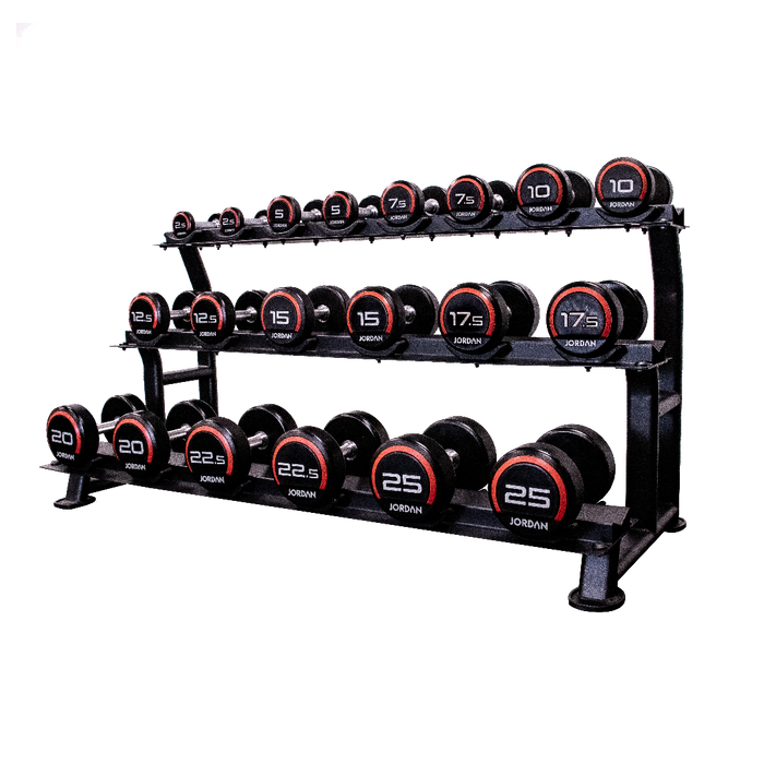 JORDAN 10 Pair Dumbbell Rack (3 tier)