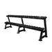 Black 10-Pair, 2-Tier Dumbbell Rack