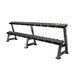 Grey 10-Pair, 2-Tier Dumbbell Rack