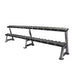 Grey 12-Pair 2-Tier Dumbbell Rack