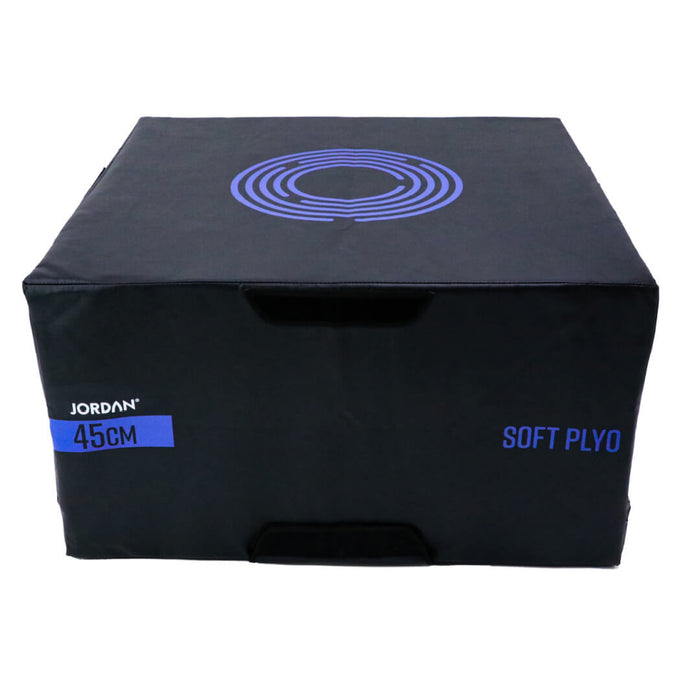 18 inch black and purple plyometric box