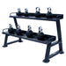 2 Tier Black Jordan Kettlebell Rack with Kettlebells