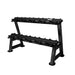 Black 5-Pair, 2-Tier Dumbbell Rack