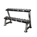 Grey 5-Pair, 2-Tier Dumbbell Rack