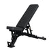 Front angled adjustable weight bench in an incline position