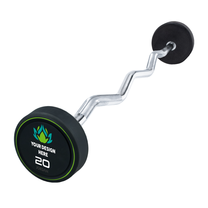 Jordan Custom Branded Urethane Barbell Curl Bar