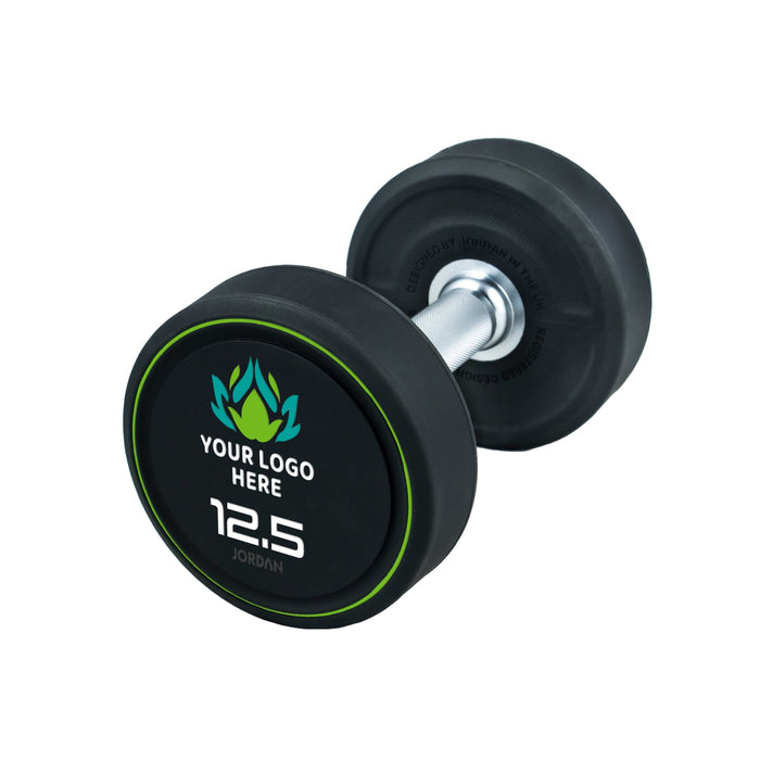 Jordan Custom Branded Urethane Dumbbell with custom logo design 