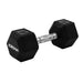 Close up of a 10kg Urethane HEX Dumbbell