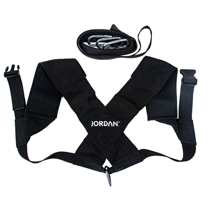 Black harness for gym sleds