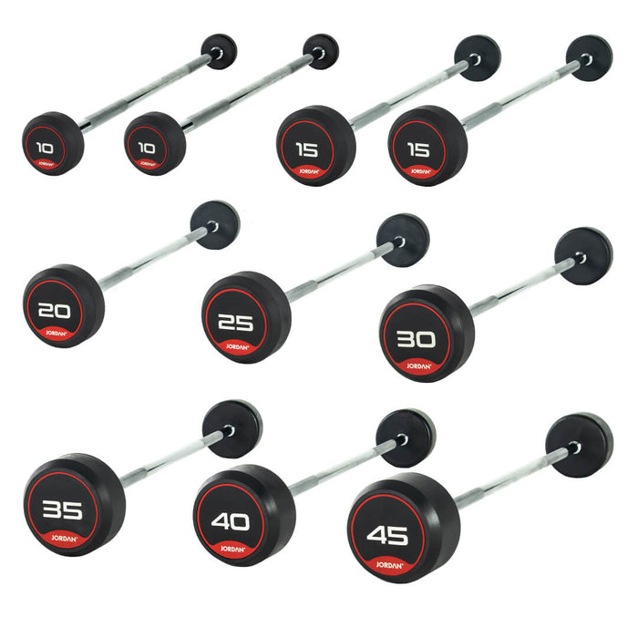 Jordan Rubber Straight Barbell Set