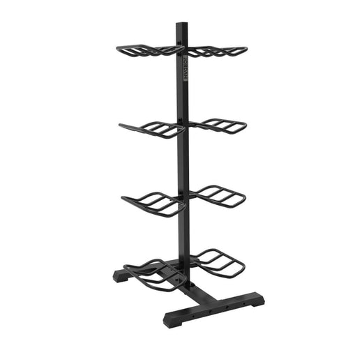 Jordan vertical sandbag rack in black that holds 8