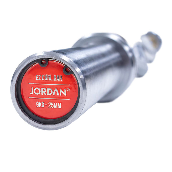 Close up of the jordan steel series ez curl bar