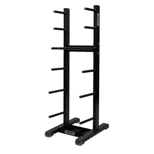 Jordan studio barbell rack that holds up to 12 sets in black