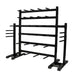 Jordan studio barbell rack that holds up to 30 sets in black