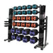 Jordan studio barbell rack that holds up to 30 sets in grey
