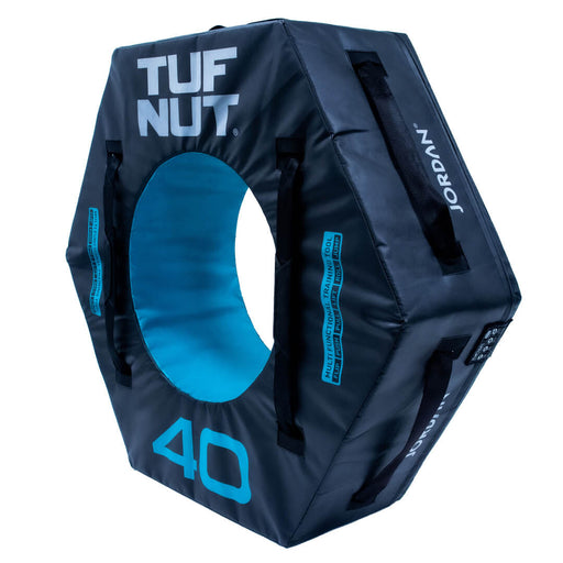 side angled view of the Jordan TUFNUT tyre 40kg version