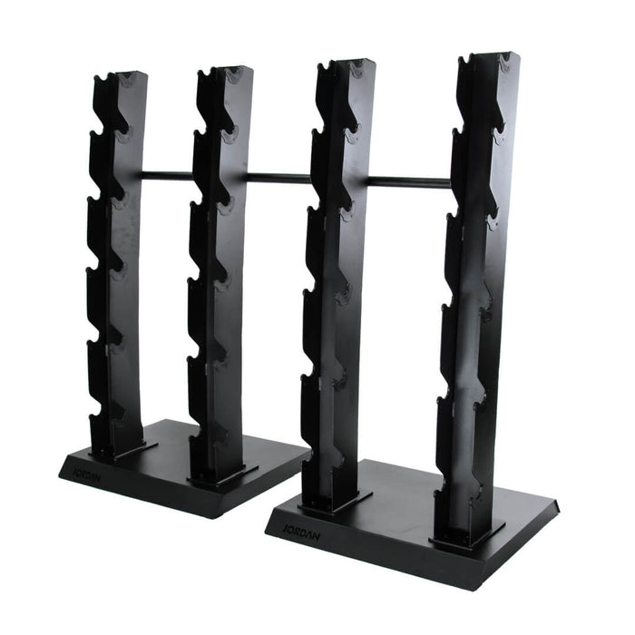 Empty jordan vertical dumbbell rack in black