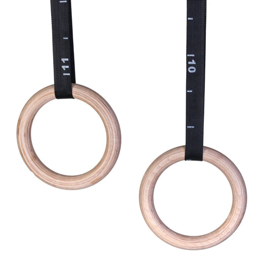 Pair of Jordan wooden gym rings
