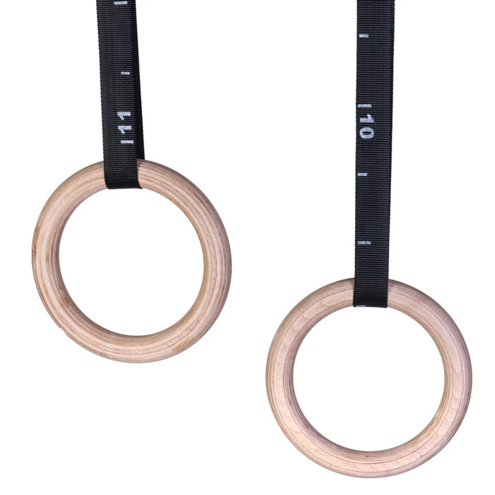 Pair of Jordan wooden gym rings