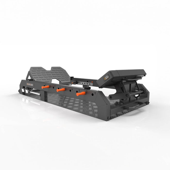 front left view of the booty builder dual hip thrust machine