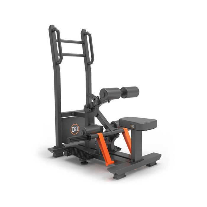 front left view of the booty builder hip thrust machine