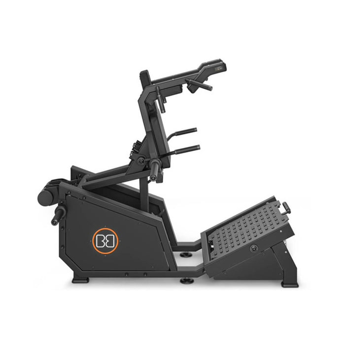 side view of the booty builder v squat machine