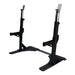 front angled view of the jordan premium heavy duty squat stand in black